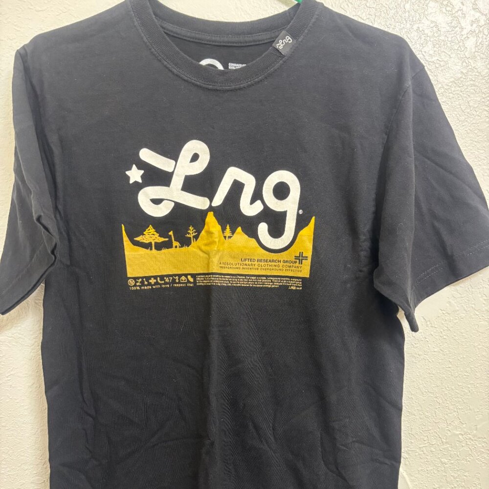 LRG Lifted Research Group logo shirt Black Medium vintage